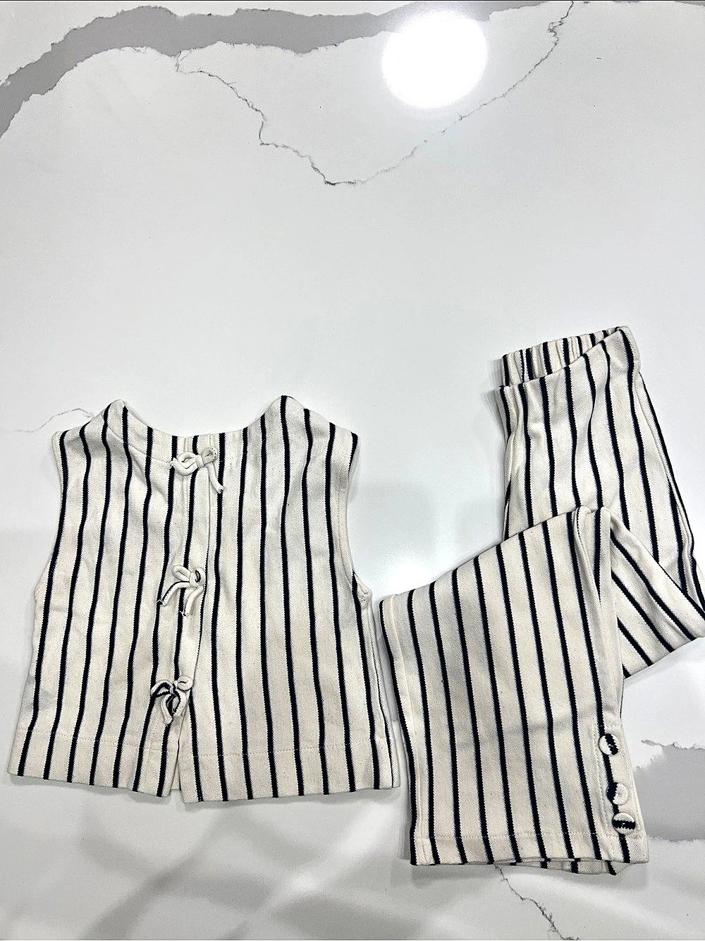 ZARA Girls 6-7 Striped Cotton Set